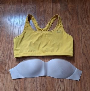 Royal Change Yellow Energy Racerback Sports Bra Size XL